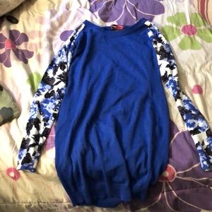 Blue long sleeve sweater